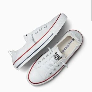Converse White and Red Sneakers Classic Canvas Design